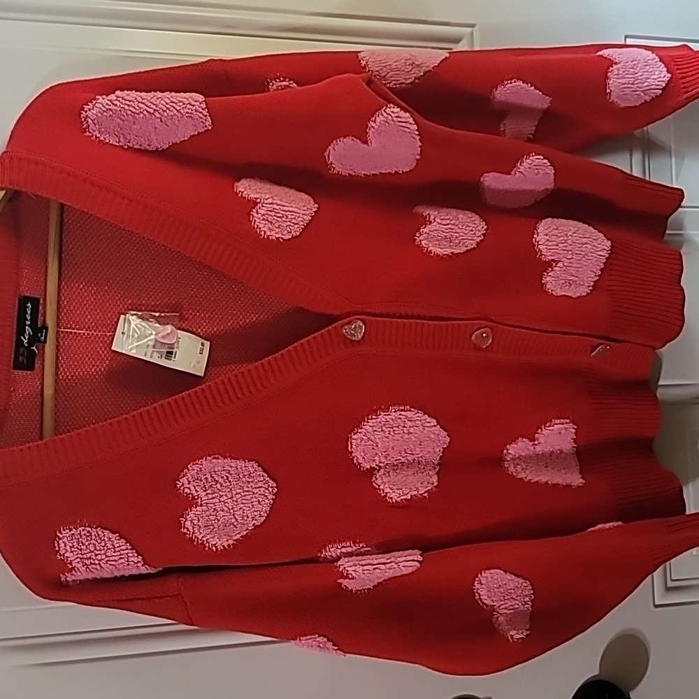 Red Heart Cardigan - Picture 9 of 9